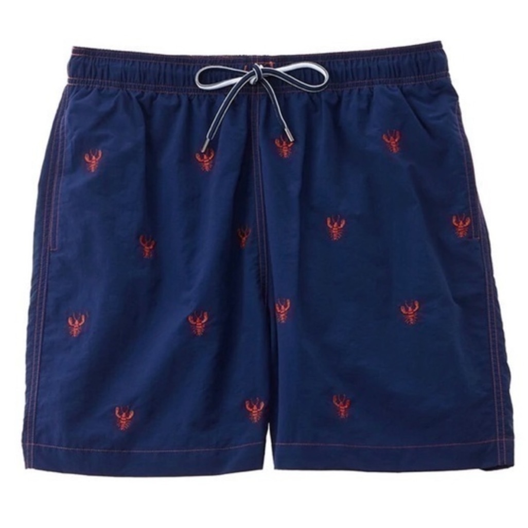 J Mclaughlin Yacht Club Gibson Swim Trunk - Lobster Embroidery | Xl